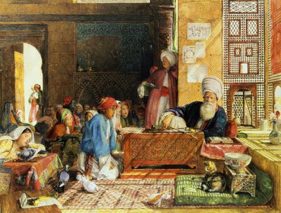 Interior de una Escuela, El Cairo, 1890 de John Frederick Lewis